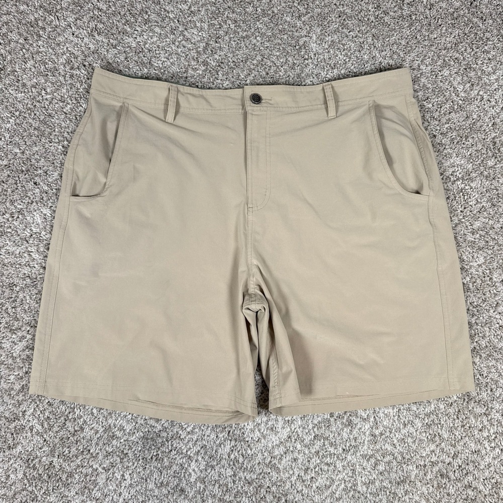 Free Fly Shorts Mens 40 Khaki Tan Stretch Performance Quick-Dry Outdoor Gorpcore